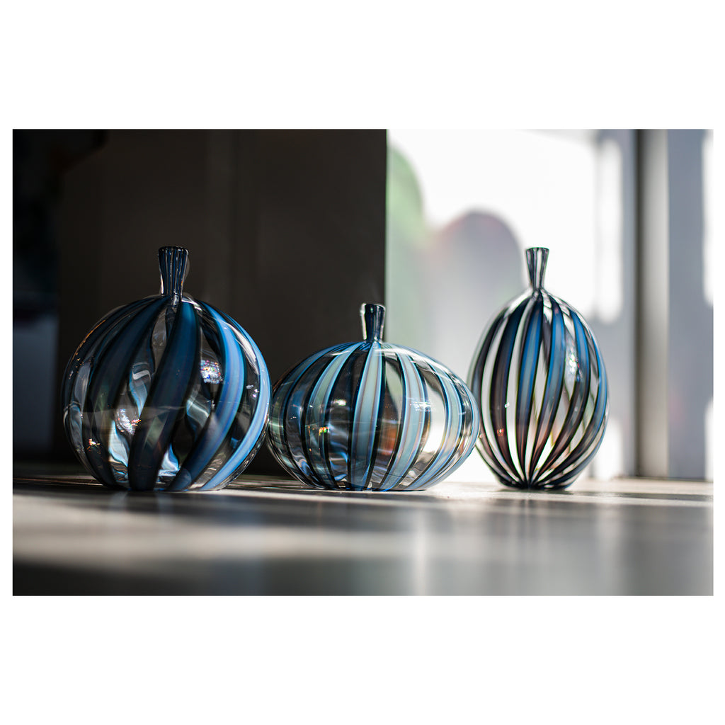 Blue Optic Cane Bottles