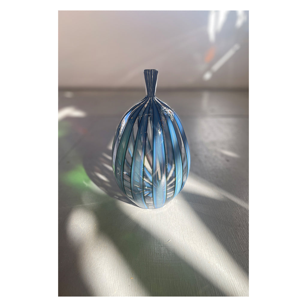 Blue Optic Cane Bottles