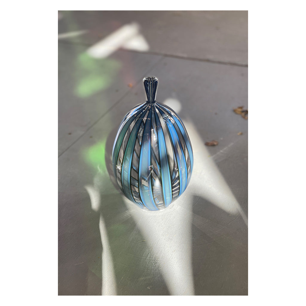 Blue Optic Cane Bottles