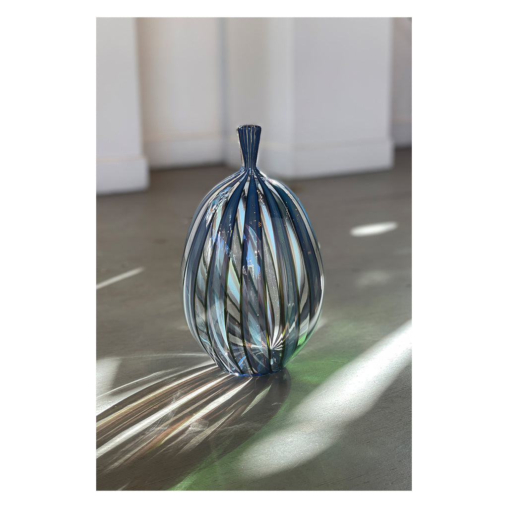 Blue Optic Cane Bottles