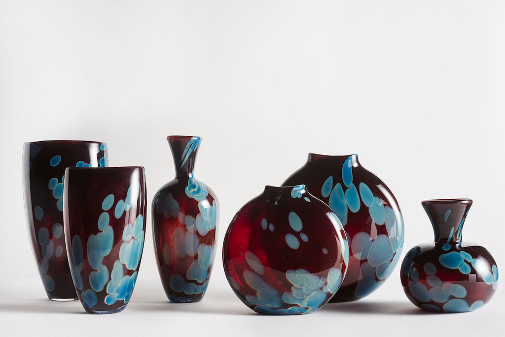 Hand Blown Glass, Red Appalachian Collection