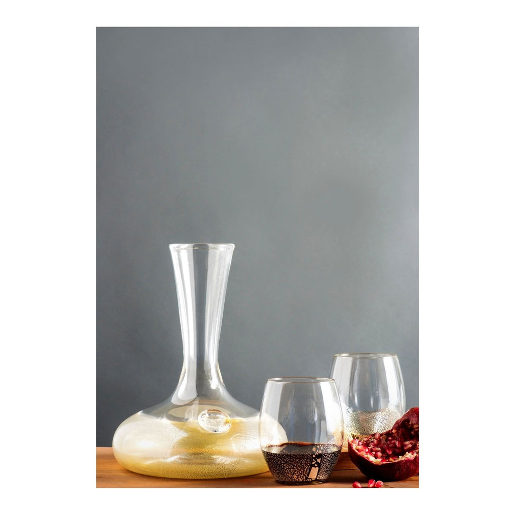 Decanter and Stemless Wine Glass Set