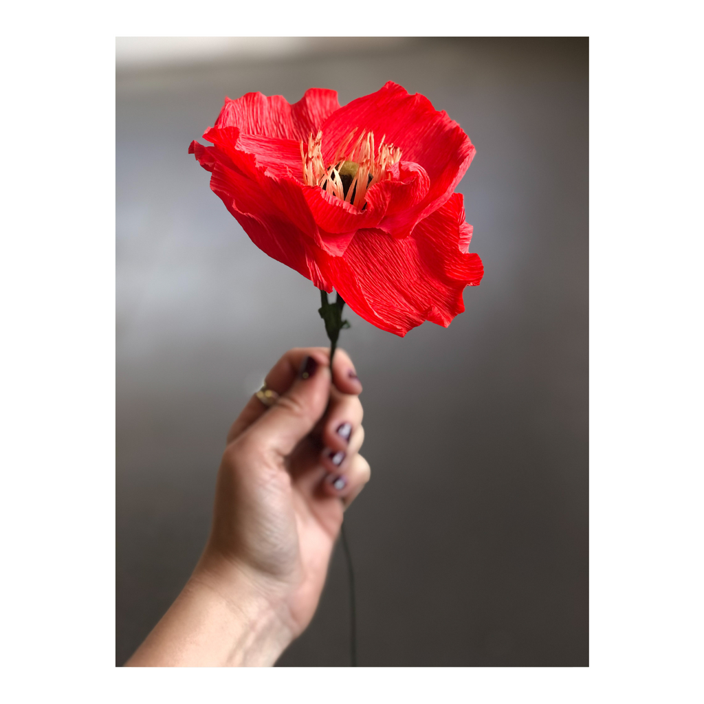 Handcrafted Paper Poppy