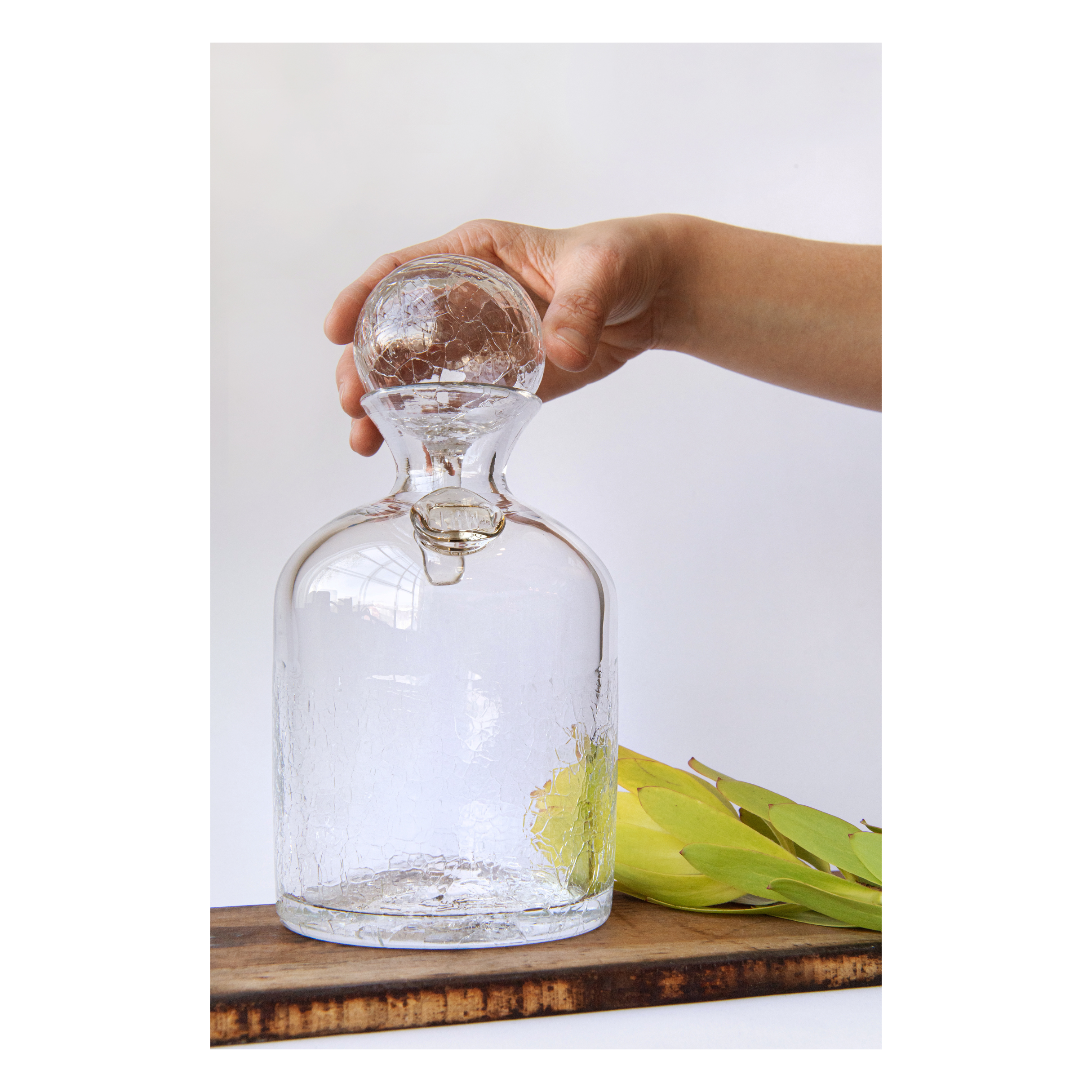 Glass Decanter with Lid